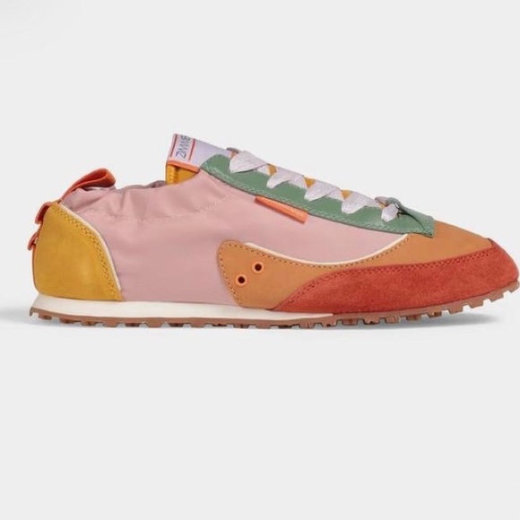 ZIMMERMANN Color-block twill and suede sneakers zize eu 40 - Picture 1 of 5